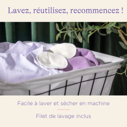 Lansinoh Coussinets d'allaitement lavables X4