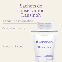 Lansinoh Sachets de conservation de lait maternel X25