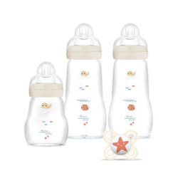 MAM - Coffret naissance biberons verre