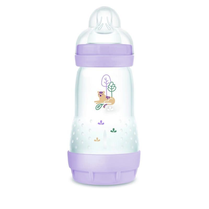 MAM - Biberon Easy Start / Anti-Colique - 260ml - Lilas - Tétine Débit 2