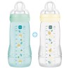 MAM - Biberon Easy Active / 2ème âge - Ice/Pearl - 330ml  - Tétines Débit X