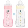 MAM - Biberon Easy Active / 2ème âge - Berry/Pearl - 330ml  - Tétines Débit X