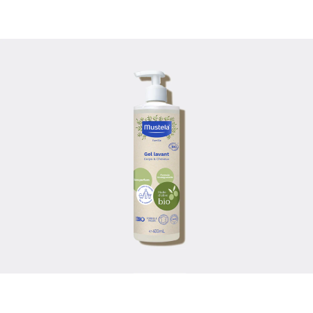 MUSTELA - Gel lavant certifié BIO corps et cheveux 400ml