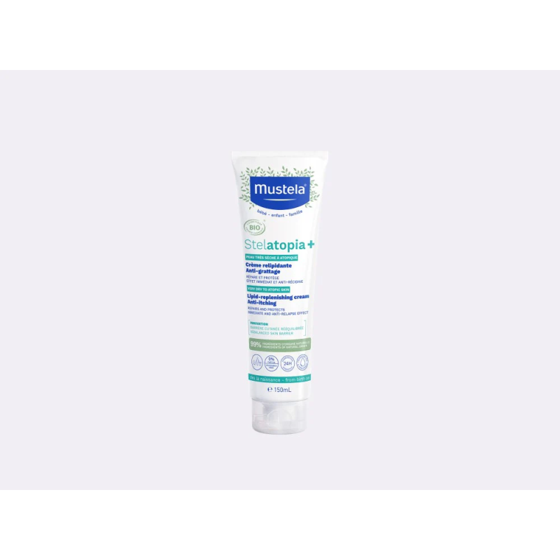 MUSTELA - STELATOPIA+ Crème relipidante anti-grattage certifiée Bio 150ml