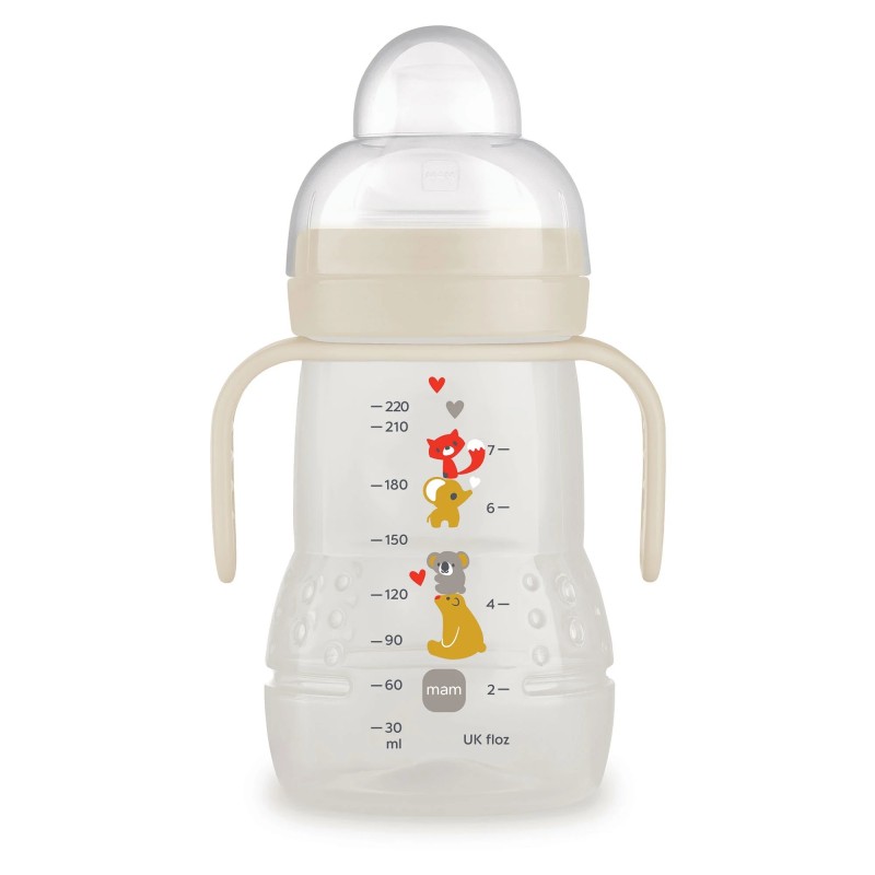 MAM - Biberon de Transition 220 ml - Bec souple antifuite silicone