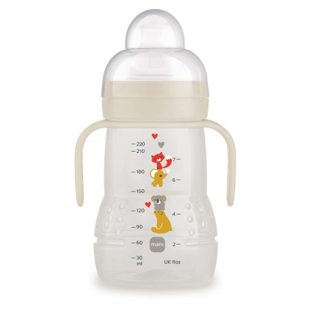 MAM - Biberon de Transition 220 ml - Bec souple antifuite silicone