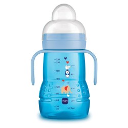 MAM - Biberon de Transition 220 ml - Bec souple antifuite silicone