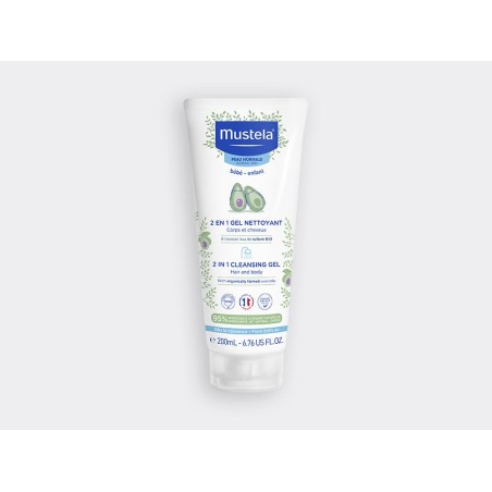 MUSTELA - Gel Nettoyant 2 en 1 Bébé à l'avocat BIO