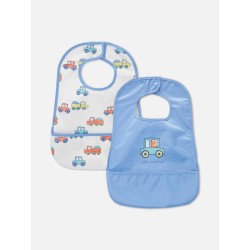 Primark - Lot de 2 bavoirs à motif véhicules