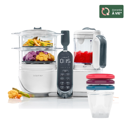 Babymoov - Pack batch cooking Nutribaby(+) & 3 Babybols 250mL Blanc
