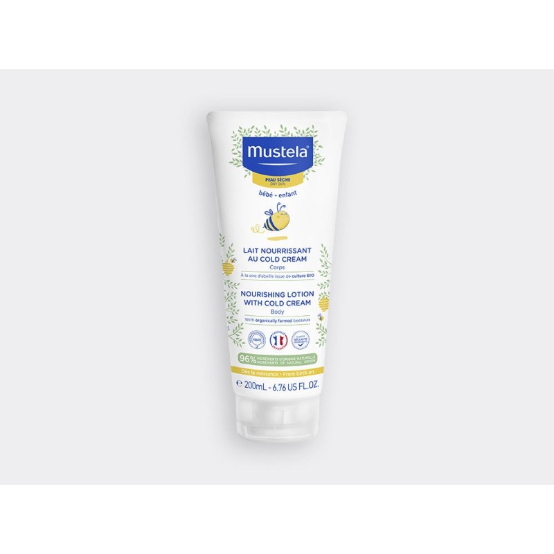 MUSTELA - Lait nourrissant au Cold Cream à la cire d'abeille BIO 200 ml