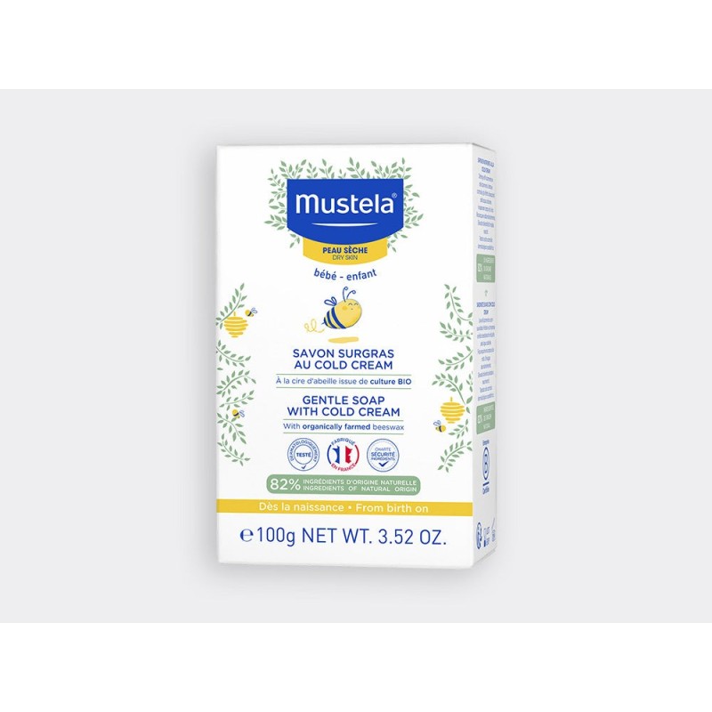 MUSTELA - Savon surgras au Cold Cream à la cire d'abeille BIO