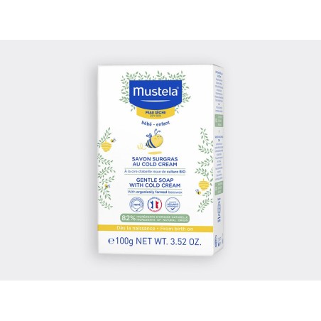 MUSTELA - Savon surgras au Cold Cream à la cire d'abeille BIO